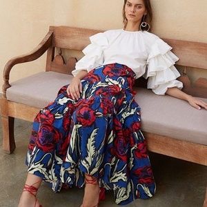 La Doublej Big Blooms Big Maxi Skirt Sz Large